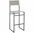 Safavieh Layne Iron and Leather Barstool in Light Gray /Black