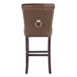 Safavieh Taylor Wood and Metal Bar Stool in Brown / Espresso