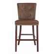 Safavieh Taylor Wood and Metal Bar Stool in Brown / Espresso