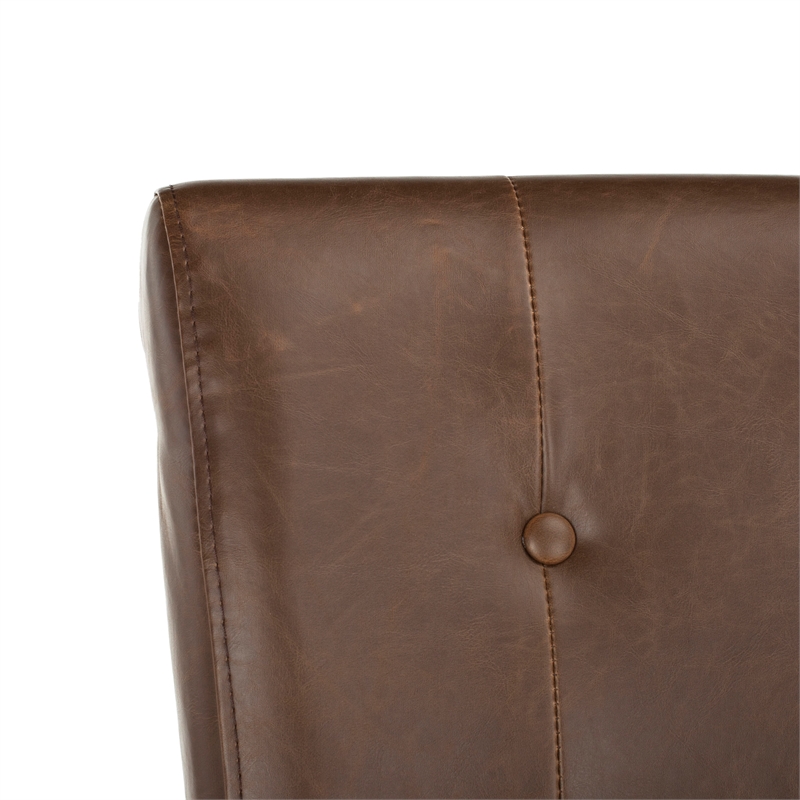 Safavieh Taylor Wood and Metal Bar Stool in Brown / Espresso