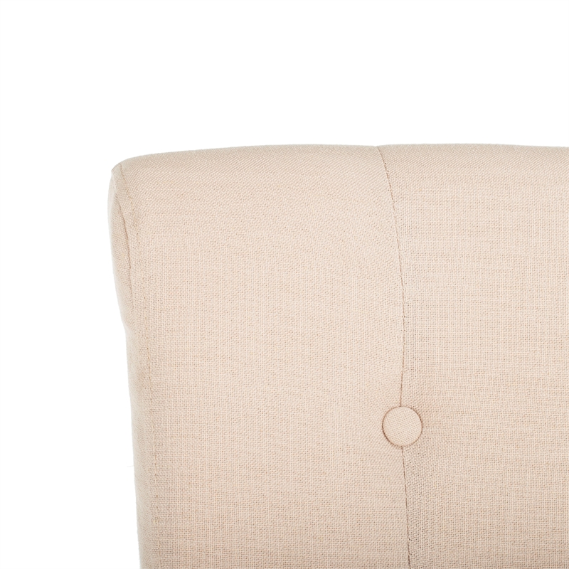 Safavieh Taylor Wood and Metal Counter Stool in Beige / Espresso