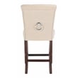 Safavieh Taylor Wood and Metal Counter Stool in Beige / Espresso