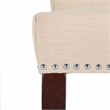Safavieh Taylor Wood and Metal Counter Stool in Beige / Espresso