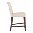 Safavieh Taylor Wood and Metal Counter Stool in Beige / Espresso