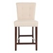 Safavieh Taylor Wood and Metal Counter Stool in Beige / Espresso