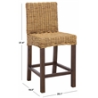 Safavieh Tobie Rattan Counter Stool Wood in White