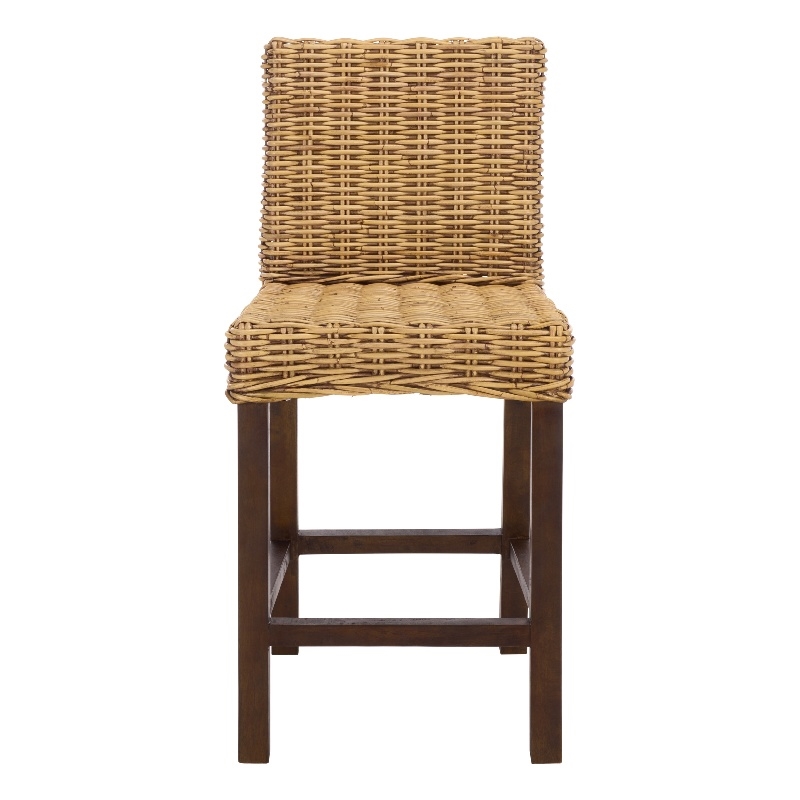 Safavieh Tobie Rattan Counter Stool Wood in White