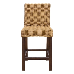 Safavieh Tobie Rattan Counter Stool Wood in White