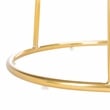 Safavieh Sabina Velvet and Wood Round Bar Stool in Green / Gold