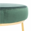 Safavieh Sabina Velvet and Wood Round Bar Stool in Green / Gold