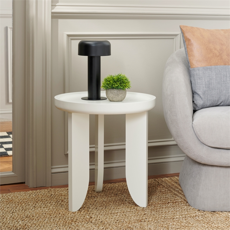 Safavieh Malyn Wood Accent Table in Ivory