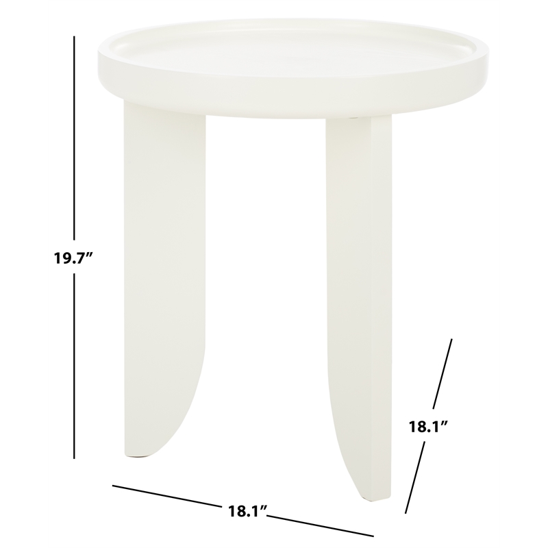 Safavieh Malyn Wood Accent Table in Ivory
