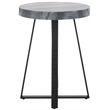 Safavieh Guenon Marble and Iron Round Accent Table in Gray /Marble/ Black