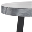 Safavieh Guenon Marble and Iron Round Accent Table in Gray /Marble/ Black