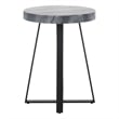 Safavieh Guenon Marble and Iron Round Accent Table in Gray /Marble/ Black