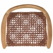 Safavieh Munro Leather and Wood Woven Accent Chair in Natural /Light Brown