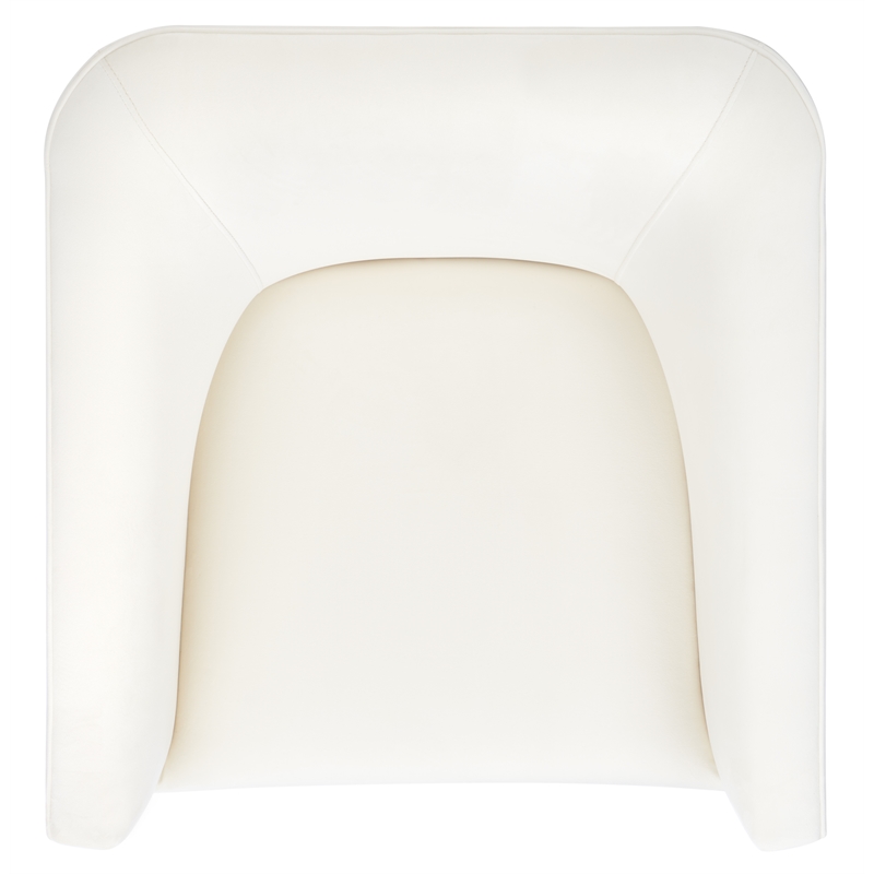 Safavieh Birdie Wood and Metal Accent Chair in Cream