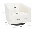 Safavieh Birdie Wood and Metal Accent Chair in Cream