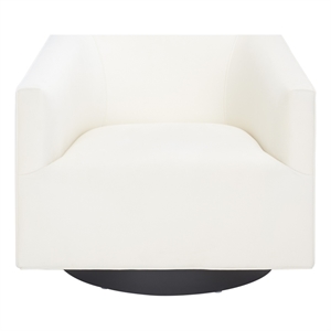 Safavieh Birdie Wood and Metal Accent Chair in Cream