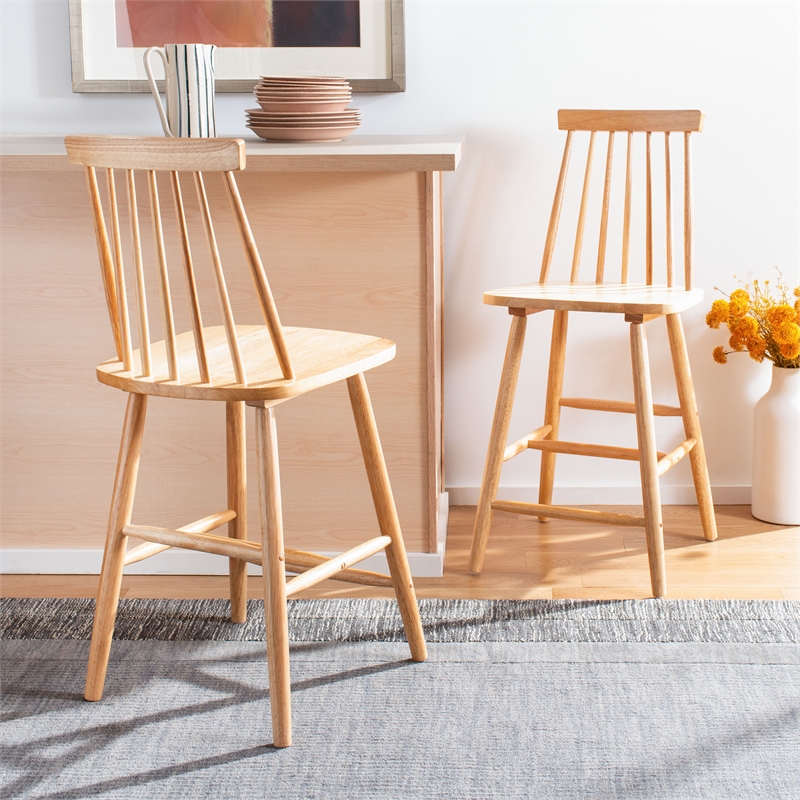 Safavieh Beaufort Wood Counter Stool in Natural