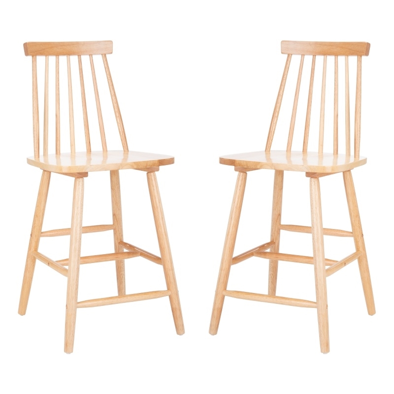 Safavieh Beaufort Wood Counter Stool in Natural