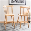 Safavieh Galena Wood Counter Stool in Natural