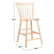 Safavieh Galena Wood Counter Stool in Natural