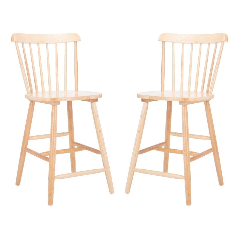 Safavieh Galena Wood Counter Stool in Natural