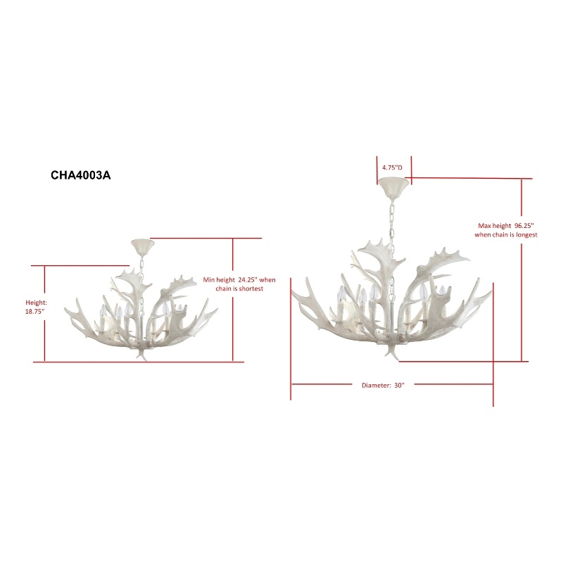 Safavieh Birch Iron and Resin 6Lt 30