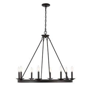 Safavieh Fauna  Iron 8Lt 34&quot Chandelier in Vintage Bronze