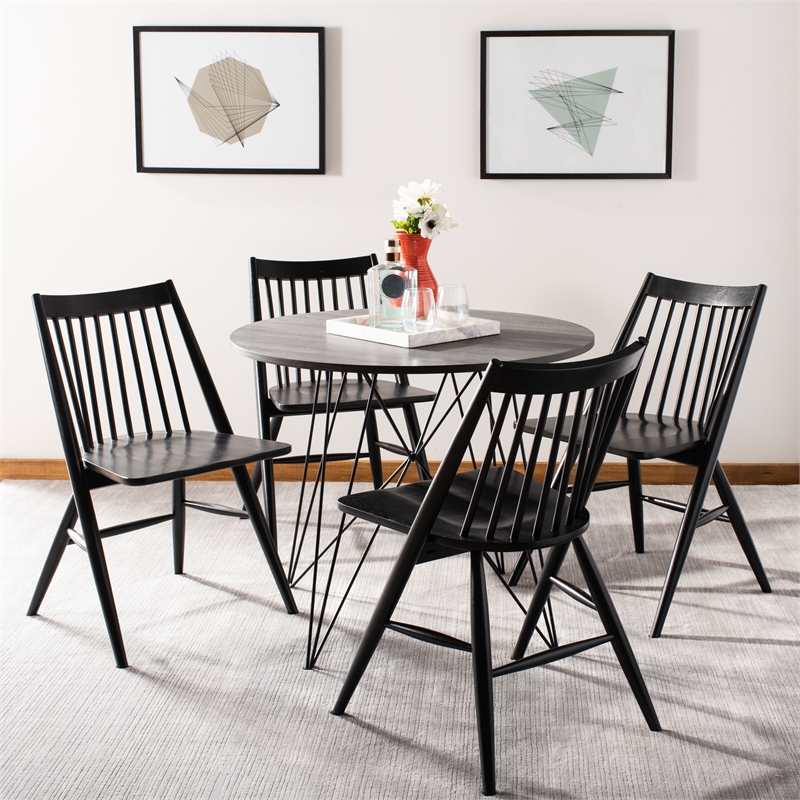 Safavieh Wren Wood Dining Chair in Black