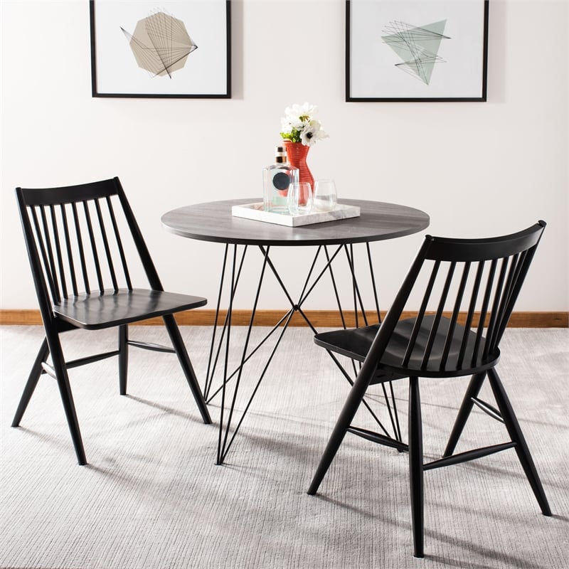 Safavieh Wren Wood Dining Chair in Black