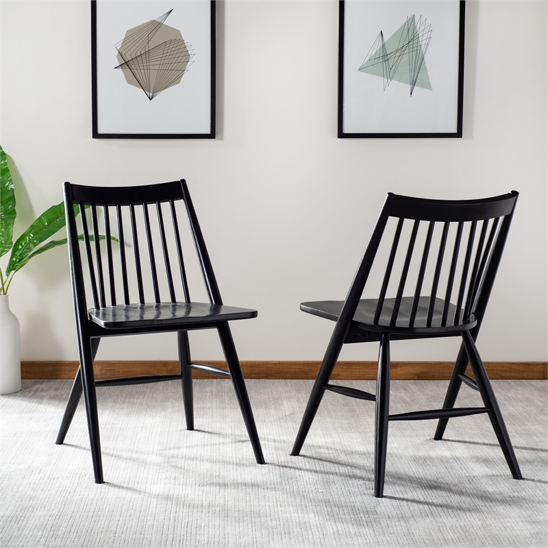 Safavieh Wren Wood Dining Chair in Black