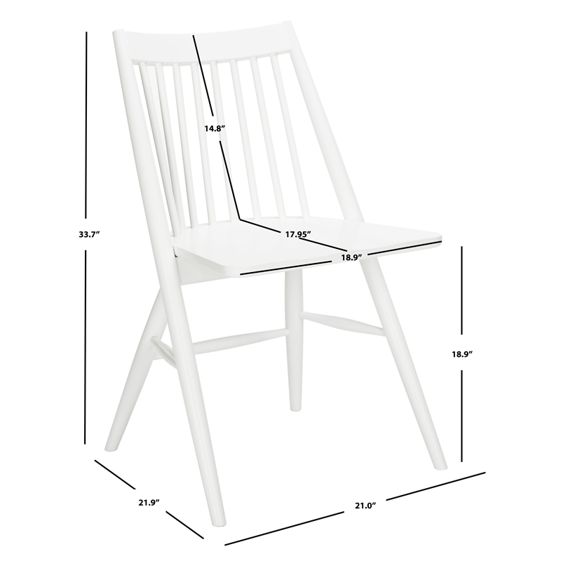 Safavieh Wren Wood Dining Chair in White