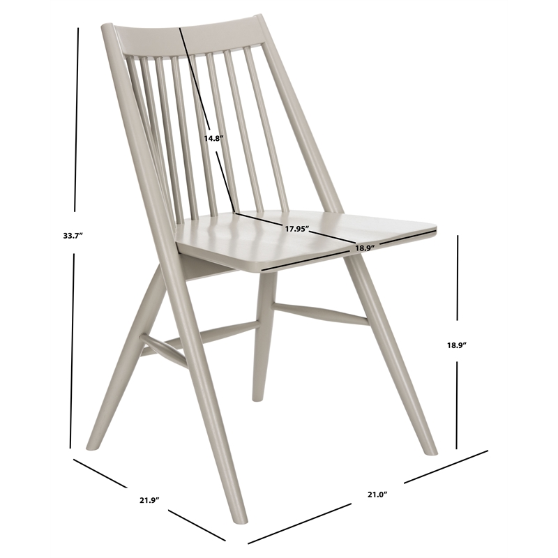 Safavieh Wren Wood Dining Chair in Gray