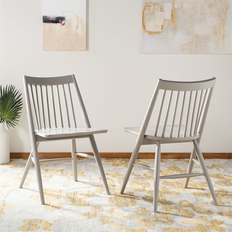 Safavieh Wren Wood Dining Chair in Gray