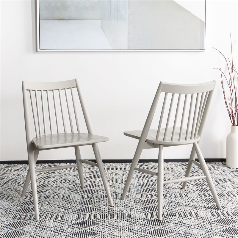 Safavieh Wren Wood Dining Chair in Gray