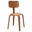 Safavieh Luella Wood Stackable Dining Chair in Walnut