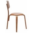 Safavieh Luella Wood Stackable Dining Chair in Walnut