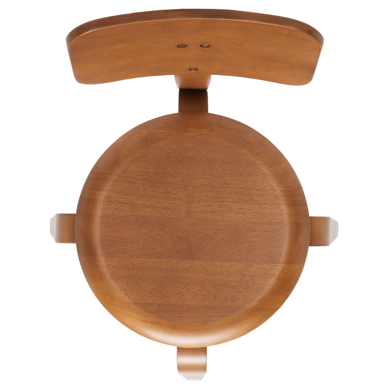 Safavieh Luella Wood Stackable Dining Chair in Walnut