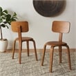 Safavieh Luella Wood Stackable Dining Chair in Walnut
