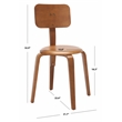 Safavieh Luella Wood Stackable Dining Chair in Walnut