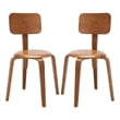 Safavieh Luella Wood Stackable Dining Chair in Walnut