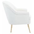 Safavieh Rodrik Wood and Fabric Accent Chair in White