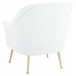 Safavieh Rodrik Wood and Fabric Accent Chair in White