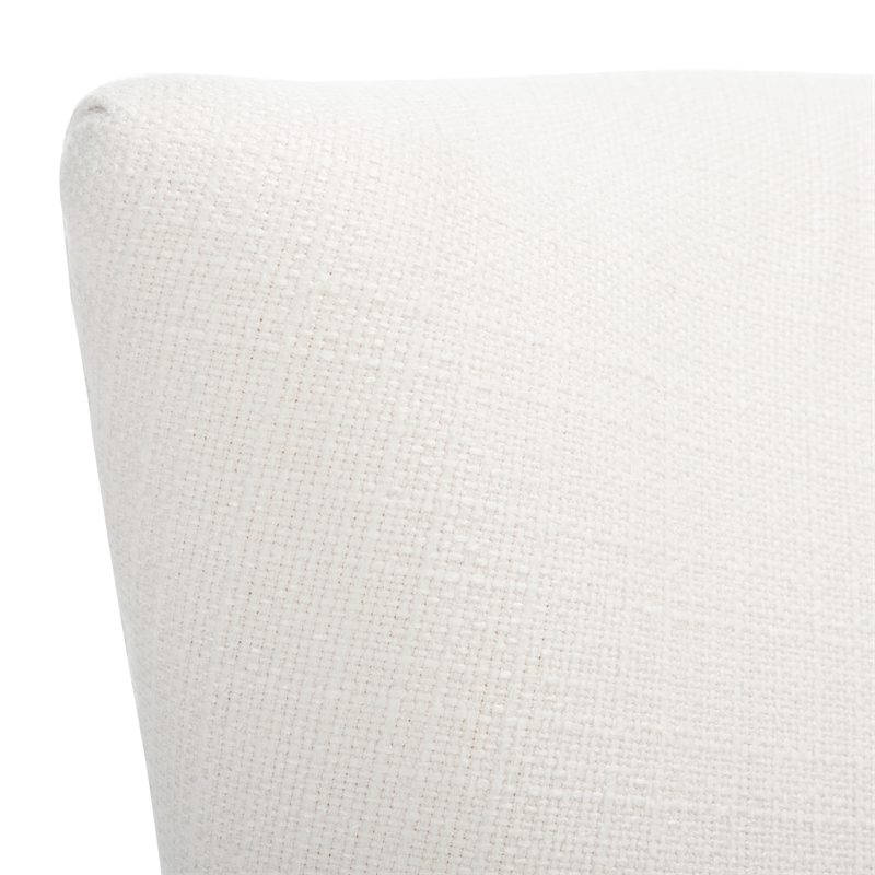 Safavieh Delfino Wood and Fabric Accent Chair in White