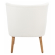 Safavieh Delfino Wood and Fabric Accent Chair in White