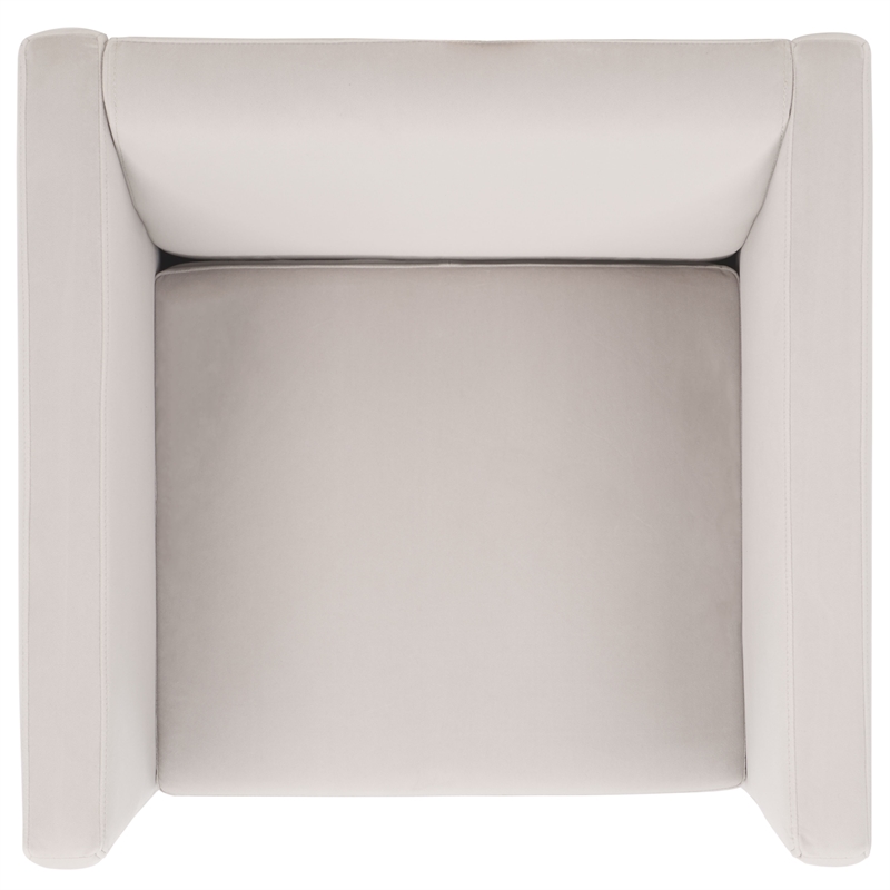 Safavieh Gisle Wood Accent Chair in Light Gray