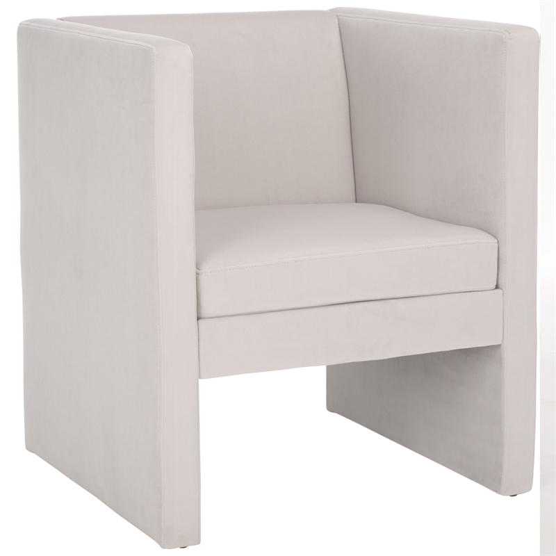 Safavieh Gisle Wood Accent Chair in Light Gray