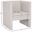 Safavieh Gisle Wood Accent Chair in Light Gray